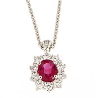Vicenza - Piazzetta Palladio 2 - Collier Crivelli Femme RUBINO in Or Rubino 0.98 Ct 024-C2064 - 024-C2064